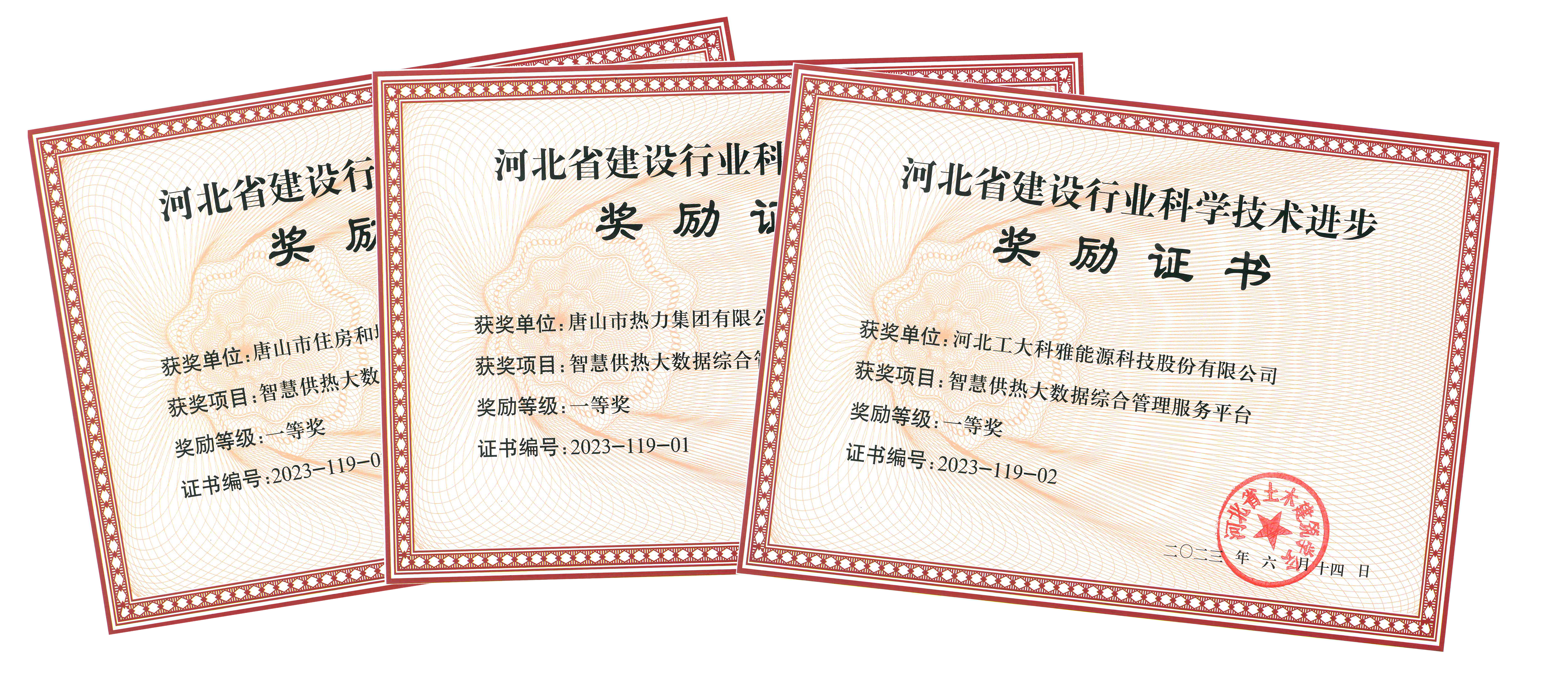 ÌÆÉ½ÈÈÁ¦Óë¿Ê±¹Ù·½ÓéÀÖÍŽáÈÙ»ñºÓ±±Ê¡2023Äê¶È½¨ÉèÐÐÒµ¿Æ¼¼Ç°½ø½±Ò»µÈ½±(ͼ3) ºÏ3.jpg